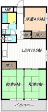 高杉雅ハイツの間取り画像