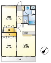 プランドール悠の間取り画像