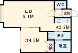 amenity千歳北栄(アメニティ千歳北栄)の間取り画像