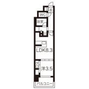 プレサンス ロジェ 名古屋駅 NORTH FRONTの間取り画像