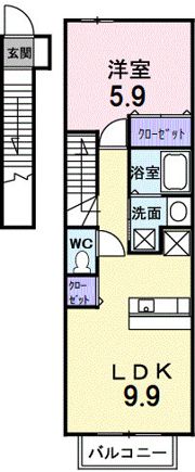 エアリーヴィラ弐番館の間取り画像
