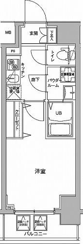 ジェノヴィア川崎駅グリーンヴェールの間取り画像