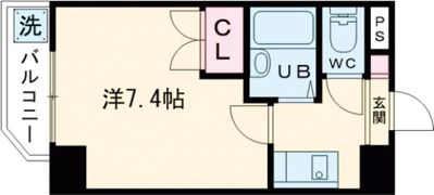 アビタシオン黒髪の間取り画像