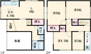 神殿町346戸建ての間取り画像