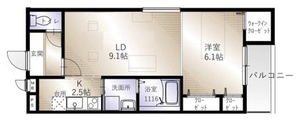 グランハイツ西喜の間取り画像