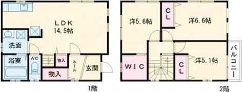 フジパレス戸建賃貸青山二丁目の間取り画像