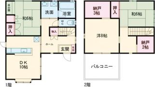 岩屋貸家の間取り画像