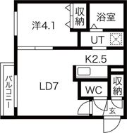 Tela bianca月寒中央(テーラ・ビアンカ)の間取り画像