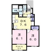 プロムナード Bの間取り画像