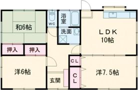 手鎌借家の間取り画像