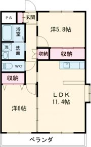 ベルドミール豊川Ⅱの間取り画像