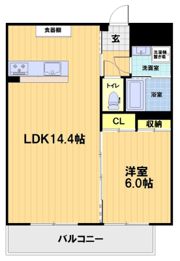 シャルレ9番館の間取り画像