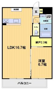 シャルレ9番館の間取り画像