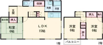 長島町松ケ島戸建の間取り画像
