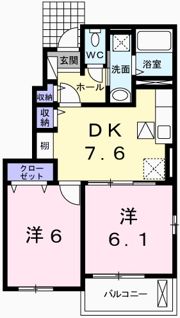 メゾン本竜野Bの間取り画像