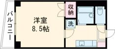 ジャスティワン黒髪の間取り画像