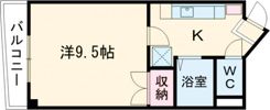 ジャスティワン黒髪の間取り画像