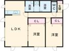 ecoa富丘Ⅳの間取り画像