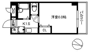 ガーデンパレス西新の間取り画像
