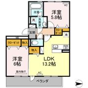 サニープレイス十一屋 F棟の間取り画像