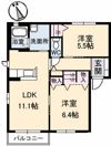 クラージュ B棟の間取り画像