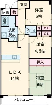 グラン・ブルー宿屋町の間取り画像