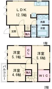 フジパレス戸建賃貸青山二丁目の間取り画像