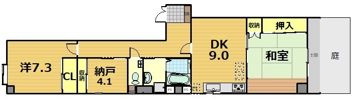 パルティール四条の間取り画像