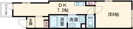 MELDIA長瀬Ⅱの間取り画像