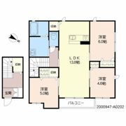 クラヴィエ野中町の間取り画像