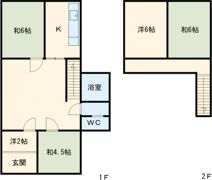 坂出市府中町戸建ての間取り画像