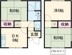 テラスハウス竹嶋A棟の間取り画像
