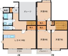 ルミエール福室Dの間取り画像