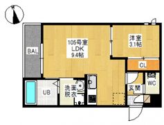 GRANDTIC CUBE 西市(グランティック キューブ ニシイチ)の間取り画像