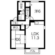 セジュール三笠Aの間取り画像