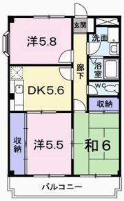 レジデンスK1の間取り画像