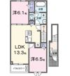 オーリュー三潴 Aの間取り画像