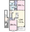 オーリュー三潴 Aの間取り画像