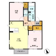 グリシーヌ Bの間取り画像