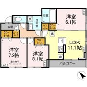 D-ROOM都賀2丁目ⅡｰA棟の間取り画像