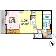 D-ROOM都賀2丁目ⅡｰA棟の間取り画像
