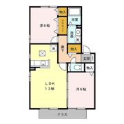 アスコット Dの間取り画像