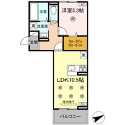 D-ROOM NISHIBARU A棟の間取り画像