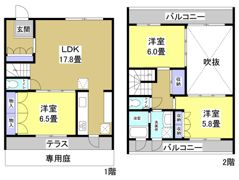 ヒルサイドメゾンの間取り画像