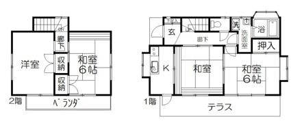 畑中3丁目戸建の間取り画像