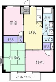 若竹ハイツの間取り画像