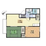 ホームタウン若葉Bの間取り画像