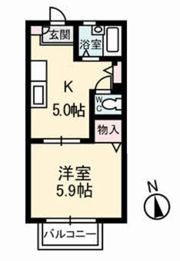 コーポつくし津ノ井の間取り画像