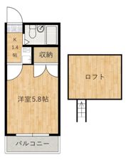 アヴェニュー佐方の間取り画像