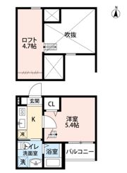 パルテノス名駅南(パルテノスメイエキミナミ)の間取り画像